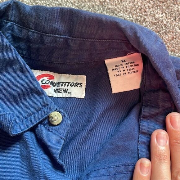 VTG Competitors View NASCAR Pit Crew Work Shirt Mens XL  #2 Rusty Wallace Button - Picture 3 of 7